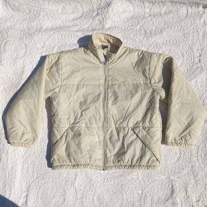 Nike woman's cream puffer coat